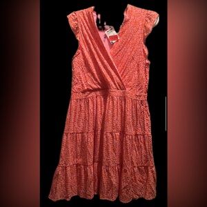 Rachel Zoe Vibrant Pink and Orange Sleeveless Dress